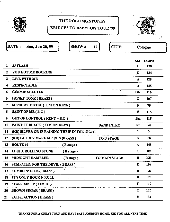 Setlist